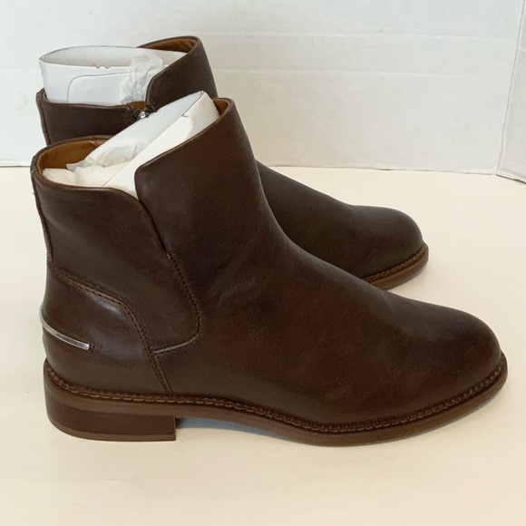 Franco Sarto Women's Happily Ankle Boot Brown Leather 8 Wide NWOT - Picture 3 of 7